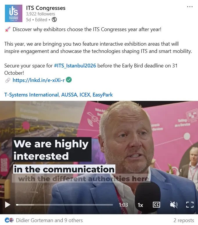 B2B Event LinkedIn content